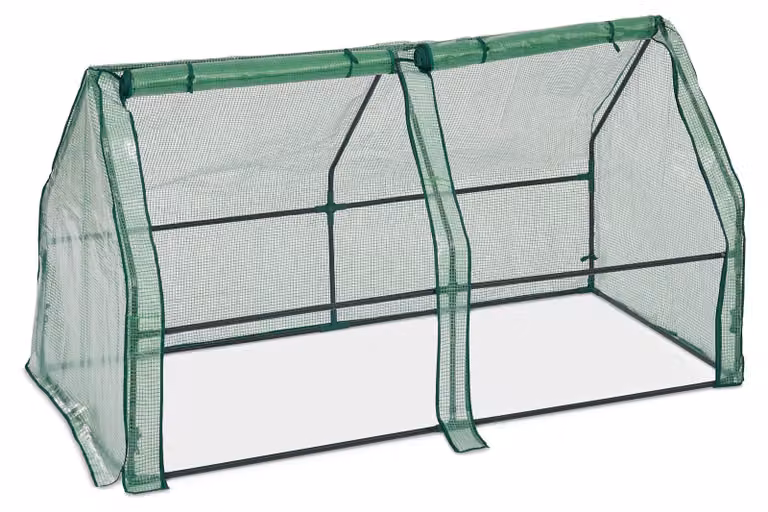 Serra verde con 2 porte, ideale per piante da giardino