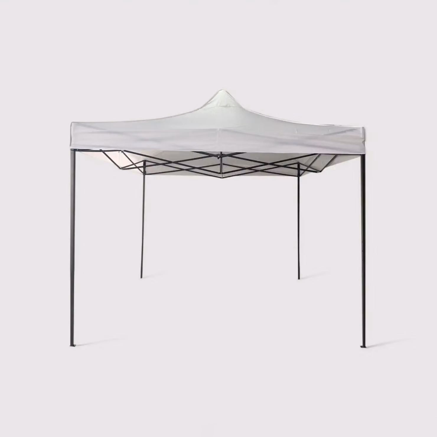 Ilatro - Gazebo pieghevole 3x3 bianco con telo impermeabile