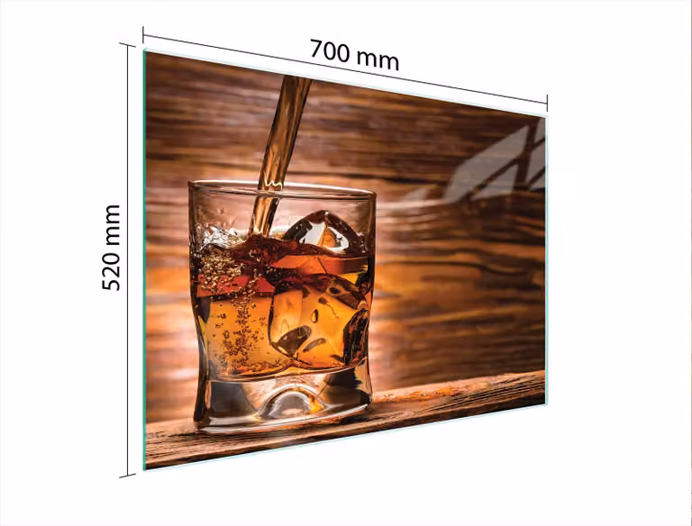 Piastra Di Protezione Del Vetro Per Il Cuore 70X52 Whisky