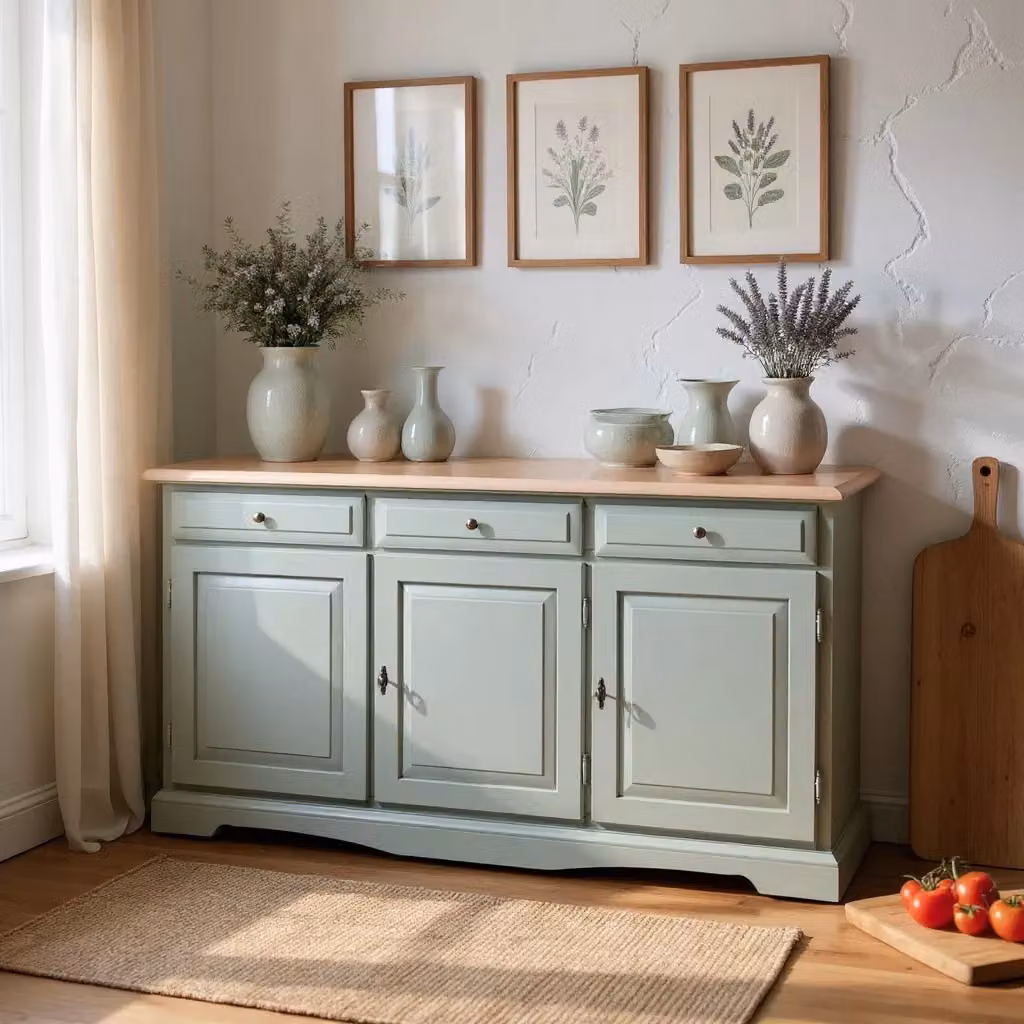 Madia Mobili 2G in legno beige opaco con 3 porte e 3 cassetti L/P/H: 156 x 35 x 85 cm – 2