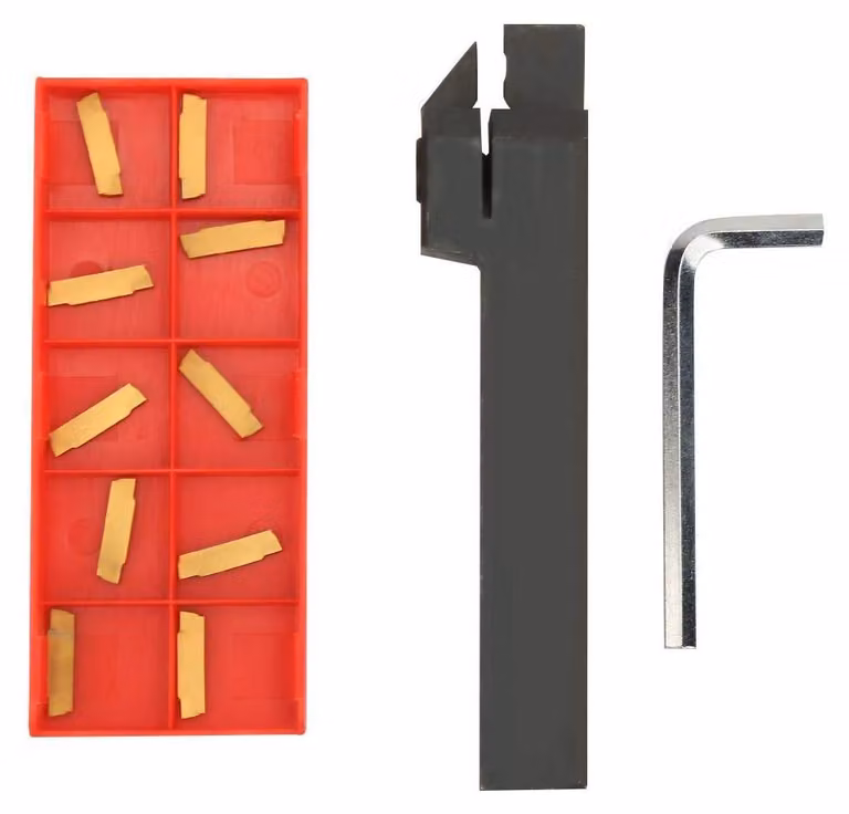 Supporto utensile - Supporto in acciaio inossidabile - 10 inserti - Include cacciavite - Adatto per lavorazioni - Lunga durata - Utensili da taglio