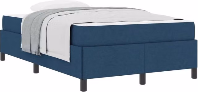 Letto matrimoniale | Letto per adulti | Letto a molle Blu 120 x 190 cm Tessuto