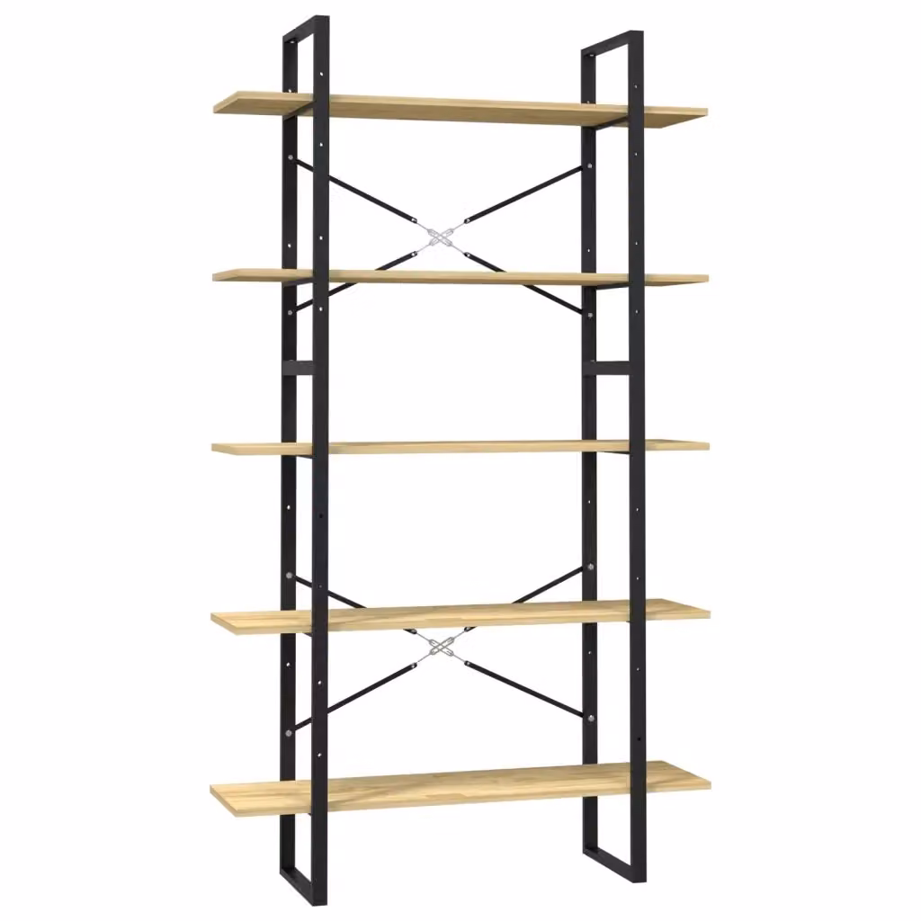 Libreria Industrial Design Mania in Legno di Pino e Metallo, Colore Marrone, L/P/H: 100 x 30 x 105 cm – 2