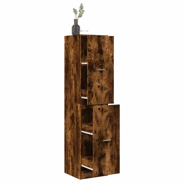 Armadietto da farmacia a parete vidaXL in rovere fumo, L: 40 cm, P: 41 cm, H: 174,5 cm