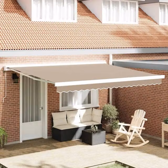 Telo di ricambio per tenda da sole-Telo da sostituire per tenda da sole Beige 4 ¡Á 3 m Poliestere