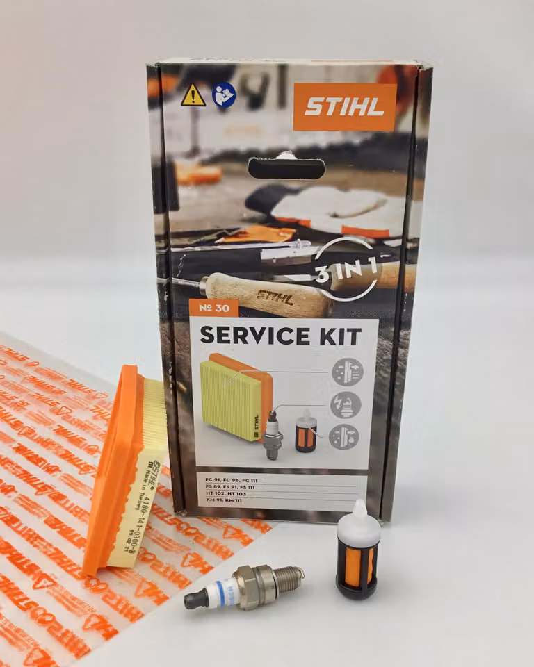 KIT SERVICE STIHL 30 FC 91, FC 96, FC 111, FS 89, FS 91, FS 111, HT 102, HT 103, KM 91, KM 111 41800074102 Filtro, Candela