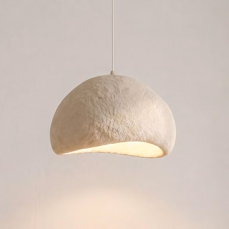 Lampada a sospensione Loval Opviq, dimmerabile, Crema / Ambra, Soggiorno / Sala da pranzo, Plastica, Moderno, Lampada a sospensione