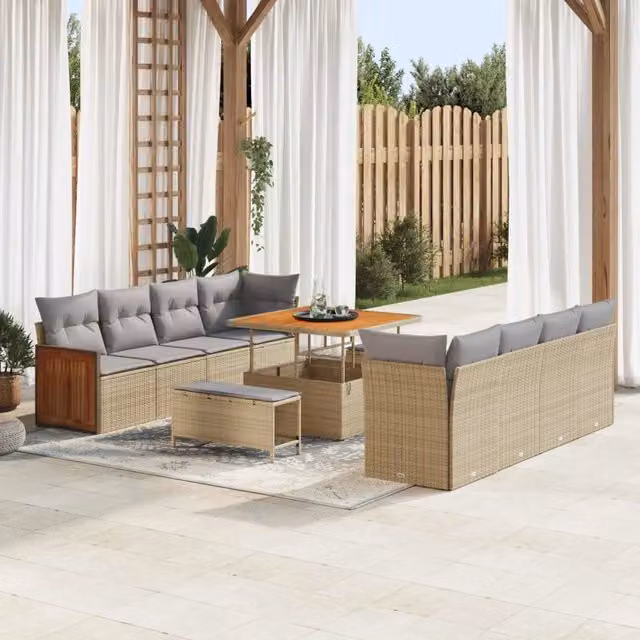 Set Divano da Giardino 11 pz 11-Numero di posti 3363157