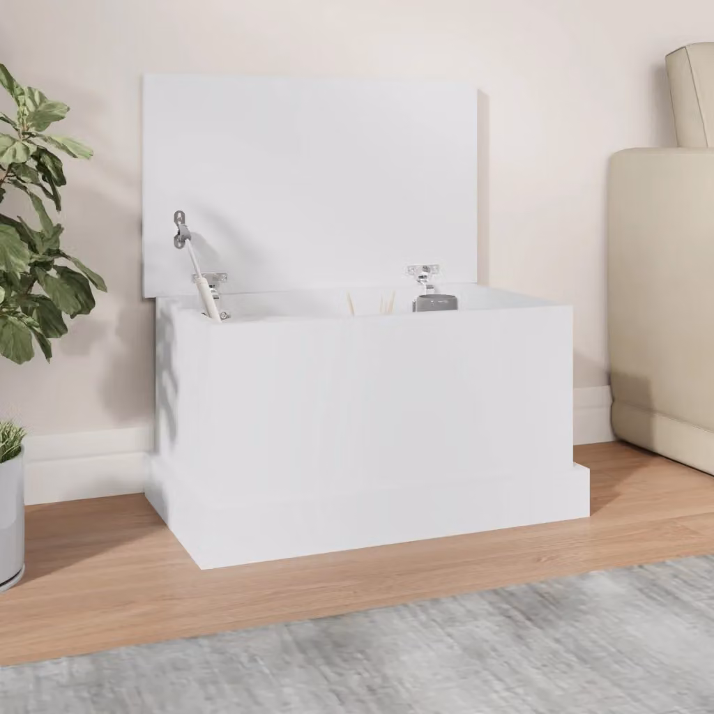 Scatola portaoggetti bianca vidaXL in legno MDF L: 50 cm, P: 30 cm, H: 28 cm