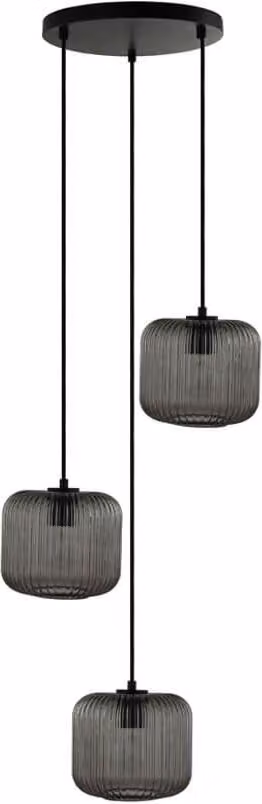 HOME DELUXE Lampada a sospensione in vetro LILY - Grigio fumo | Lampada a sospensione Lampada a sospensione a soffitto
