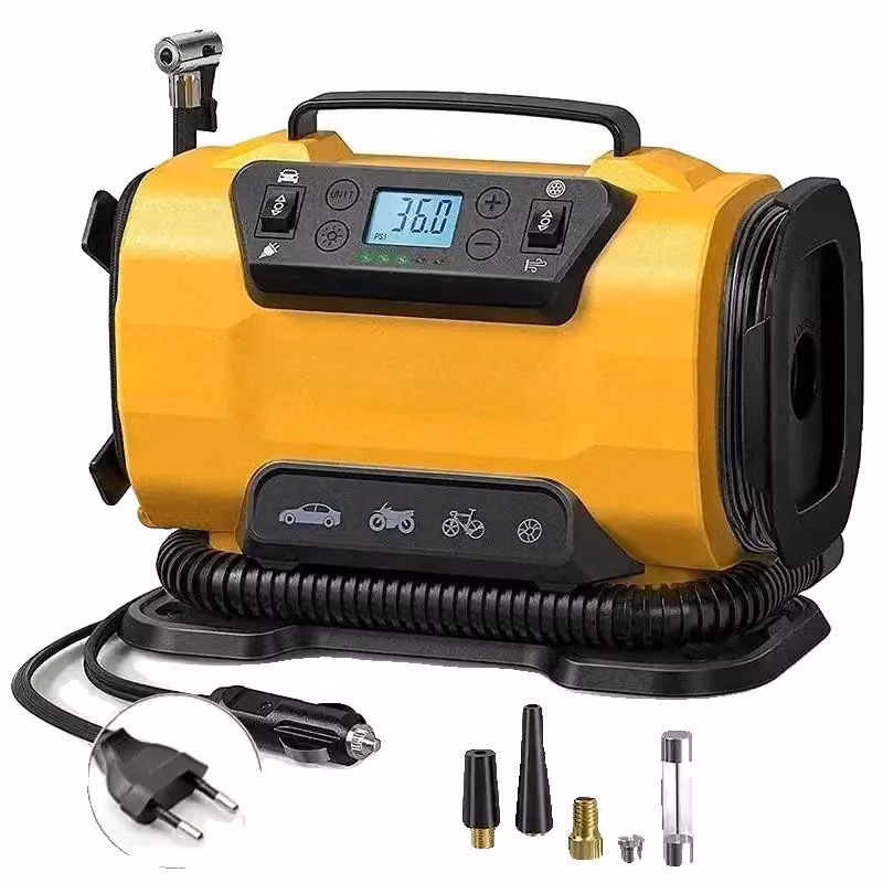 Compressore d'aria, AC 110V-230V/DC 12V, pressione massima 150 psi, portata d'aria 35 L/min, dimensioni compatte,