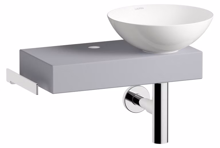 LAUFEN PICCOLO NOVO Plan de toilette, suspendu, tablette à gauche, 1 trou pour robinet, sans trop-plein, 555x320x400mm, H561PN37101111, H561PN37101111