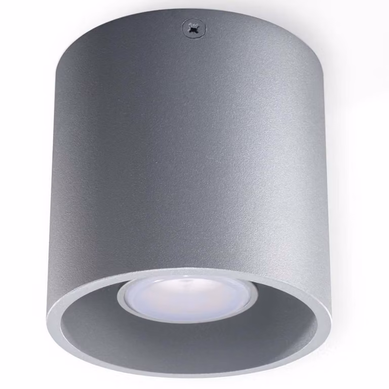 Lampada da soffitto ORBIS 1 grigio 1xGU10 10W alluminio 10x10x10cm Sollux Lighting