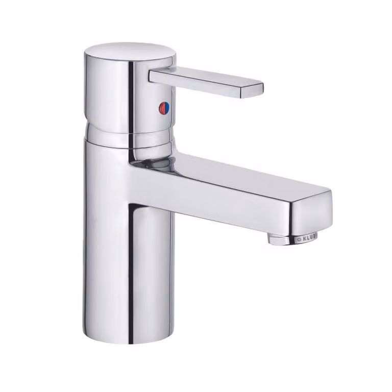 KLUDI ZENTA Mitigeur monocommandé pour lavabo, hauteur de bec 65mm, sans garniture d'écoulement, chrome, 382510575, 382510575