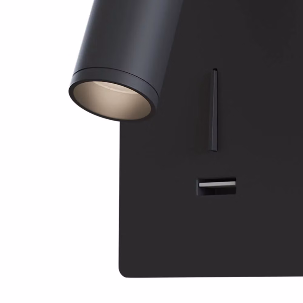 Applique Maytoni Mirax nera in metallo con LED da 3W, luce calda 3000K – 2