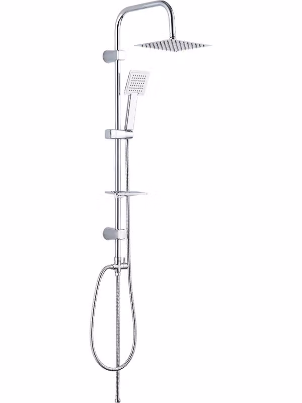 Colonna doccia dal design cromato
