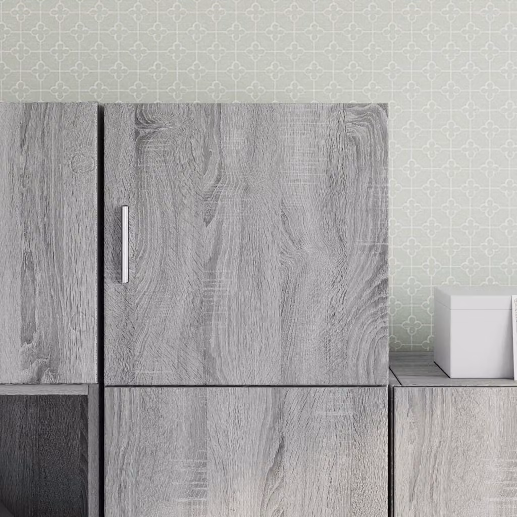 Mobile a parete vidaXL Grigio Sonoma in legno multistrato e MDF, L 40 cm x P 42,5 cm x H 40 cm