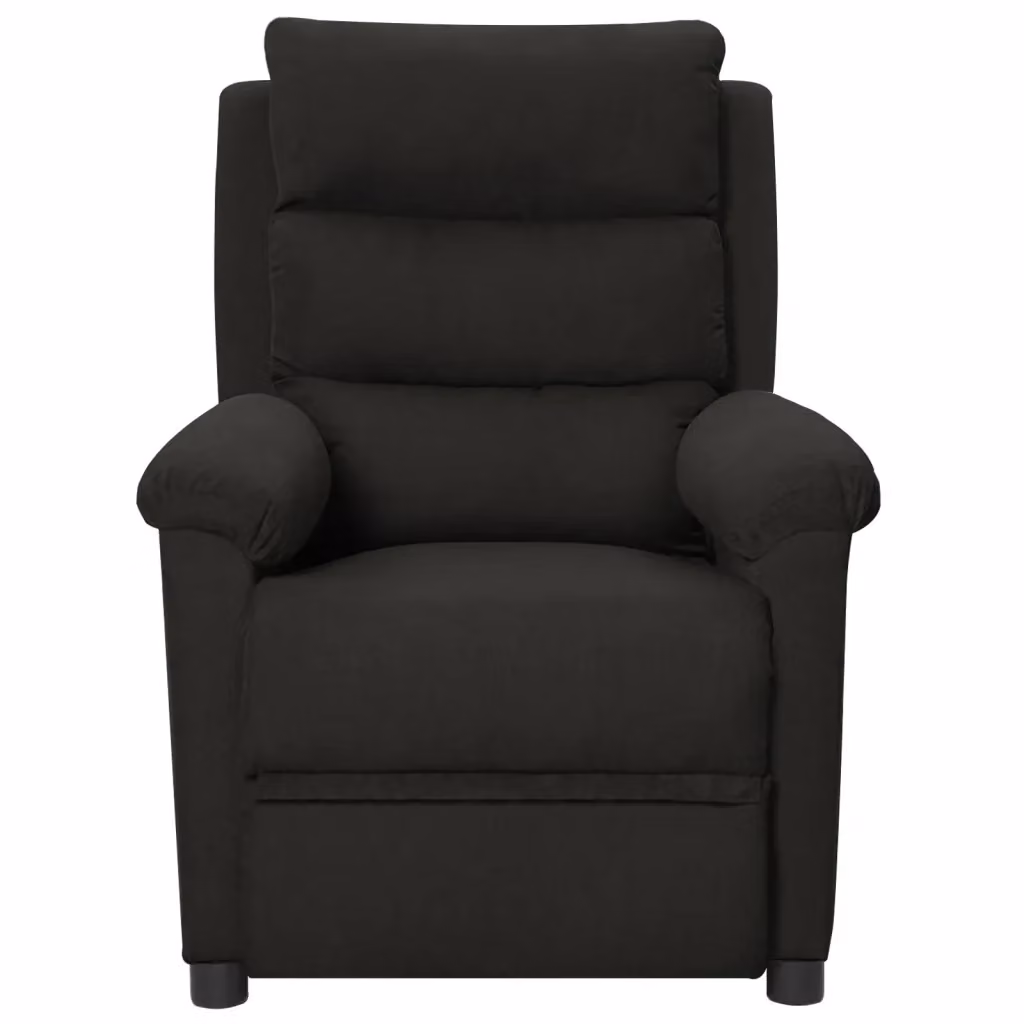 Poltrona elettrica reclinabile relax vidaXL in tessuto nero con braccioli e struttura in legno e metallo – 2