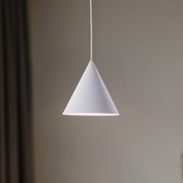 Lampada a sospensione Cono TK Lighting, dimmerabile, Bianco / Opale, Soggiorno / Sala da pranzo, Metallo, Moderno, Lampada a sospensione