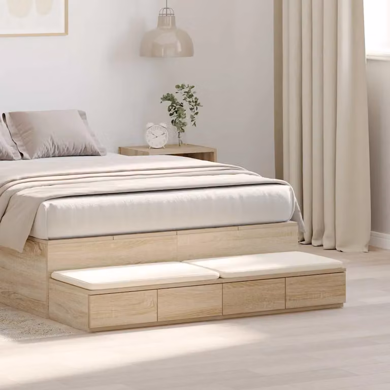Cassetti per letto vidaXL colore Rovere Sonoma, L: 120 cm, P: 36,5 cm, H: 16,5 cm