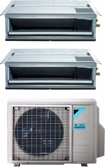 Condizionatore Daikin Bluevolution Dual Split Canalizzato Inverter Serie FDXM-F9 9000+12000 BTU con R-32 e Wi-Fi Opzionale Bianco