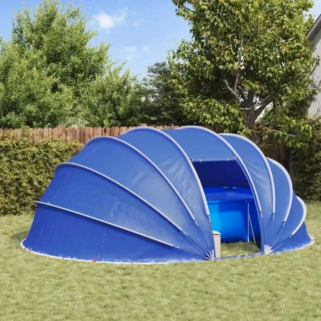 Tenda da piscina a cupola 538 x 440 x 204 cm Blu Azzurro 42001136