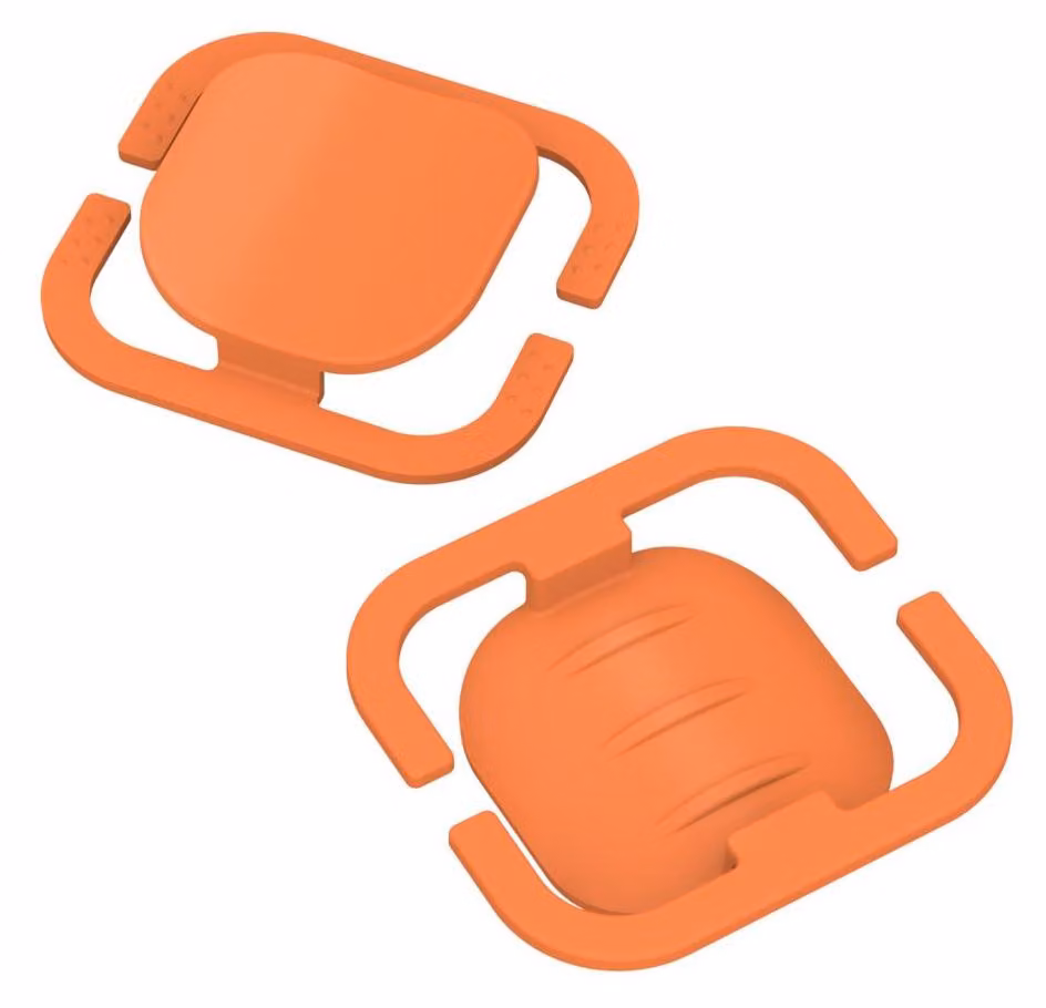 Porta maschera "casco" set di 2 arancioni