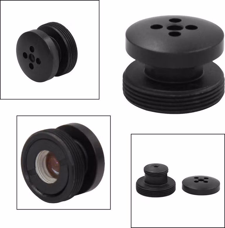 attacco obiettivo a pulsante M12 da 3,7 mm, 1,3 megapixel, angolo di visione orizzontale di 80 gradi, F2.0, apertura fissa per telecamere CCTV