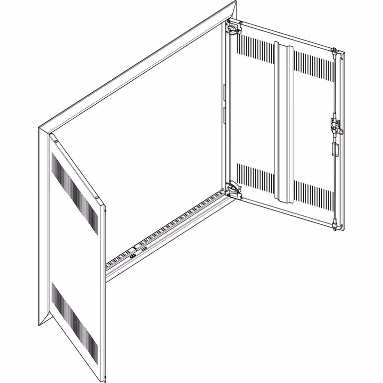 Telaio ABN + sportello con fessura di ventilazione 4x5 per centralina di distribuzione da incasso, a 4 file GBRU45TL