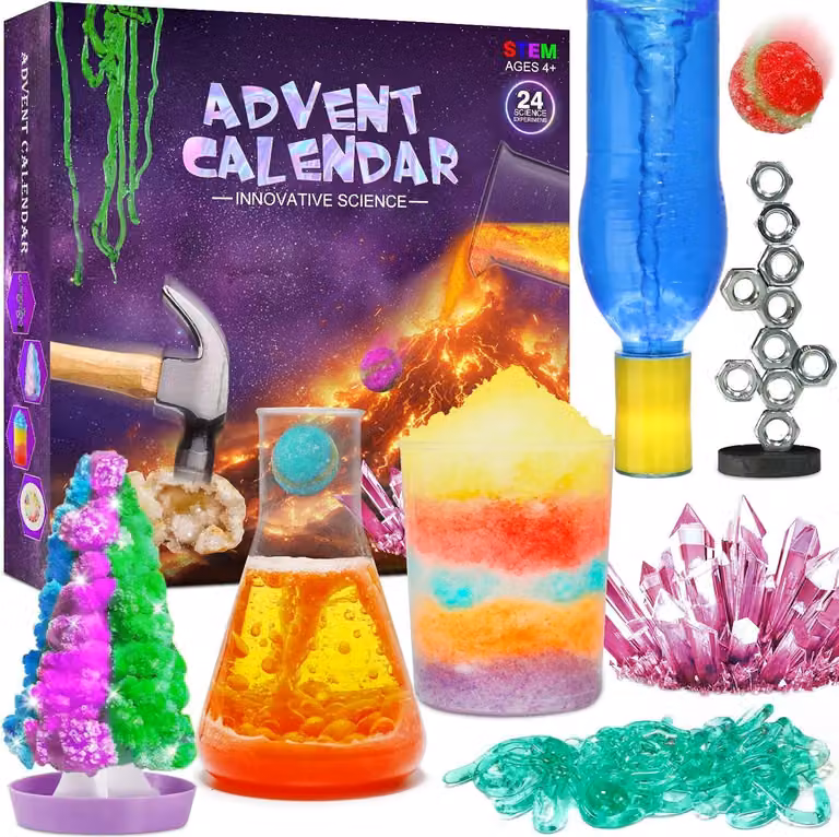 Calendario dell'Avvento Experiments 2024 Calendario di Natale per bambini Ragazzi Ragazze