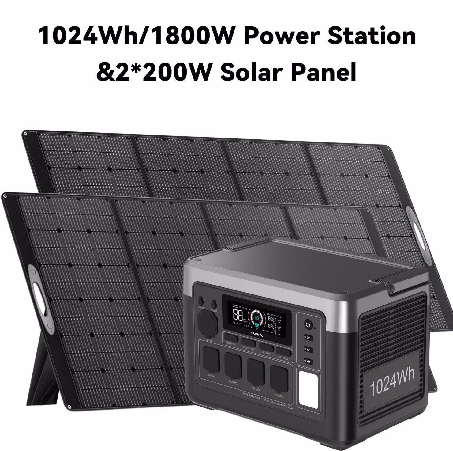 Energia solare - Power bank portatile - Generatore mobile - Batteria solare - Batteria esterna per uso all'aperto