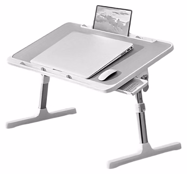 Solidchoice - Tavolo regolabile per laptop da usare a letto, con supporto per tablet