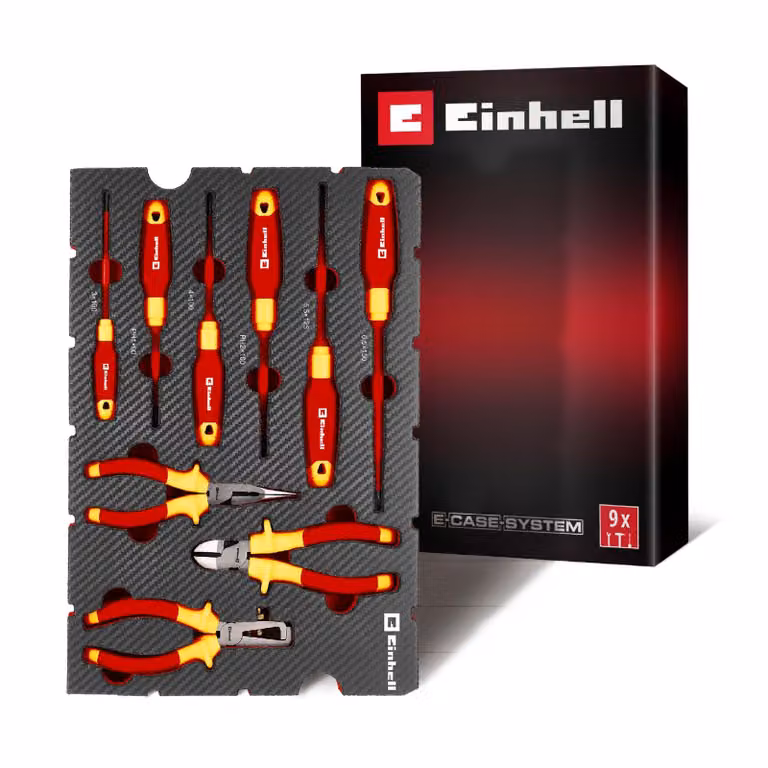 Set di inserti E-Case EINHELL per utensili da elettricista VDE, 370524, 9 pezzi