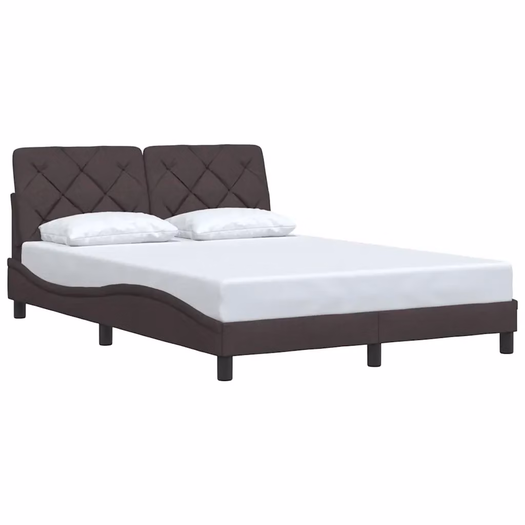 Giroletto senza materasso vidaXL in tessuto marrone con doghe in legno L 120 cm x P 200 cm – 2
