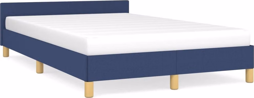 Giroletto con Testiera senza Materasso Blu 120x200 cm Tessuto