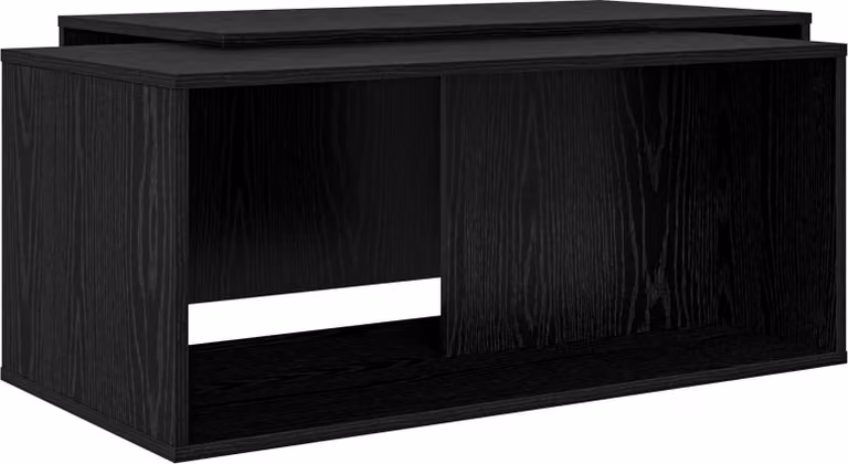 Set di Tavolini da Caffè 2 pcs Rovere Nero Legno multistrato