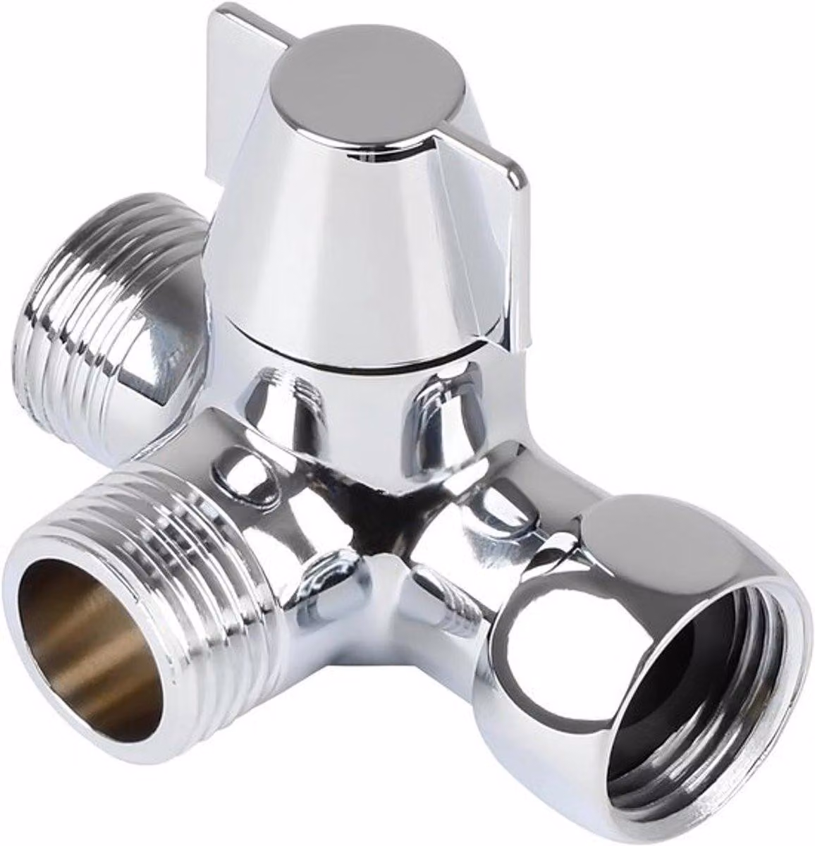 Adattatore per doccia a tre vie, valvola di trasformazione per il bagno, interruttore per doccia in ottone da G1/2 pollici, adatto per soffioni doccia, servizi igienici e bidet