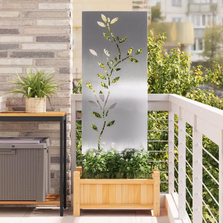 Paravento per privacy in giardino vidaXL, Argento, L: 50 cm, H: 140 cm