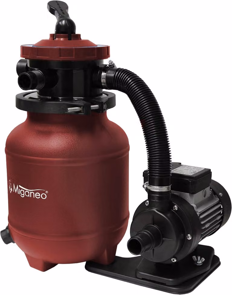 Speed Clean 6500, impianto di filtrazione a sabbia, colore rosso, portata della pompa 4500 l/h, capacità di filtrazione 3.900 l/h, adatto per piscine fino a 19.000 litri, efficiente