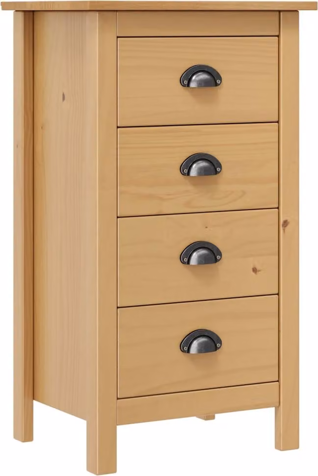 vidaXL Credenza Hill 46x35x80 cm in legno di pino massiccio