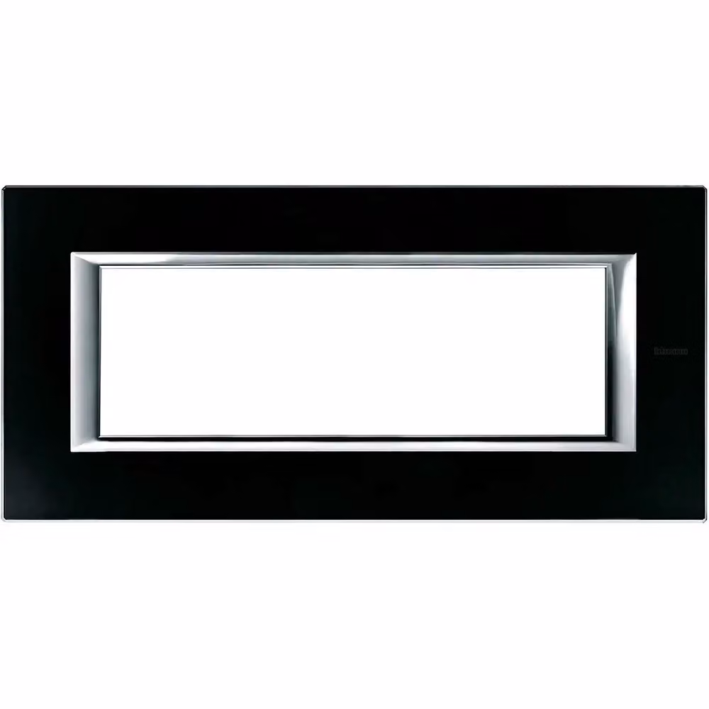 Placca Bticino Axolute 6P in Vetro Nero Notte HA4806VNN – 2