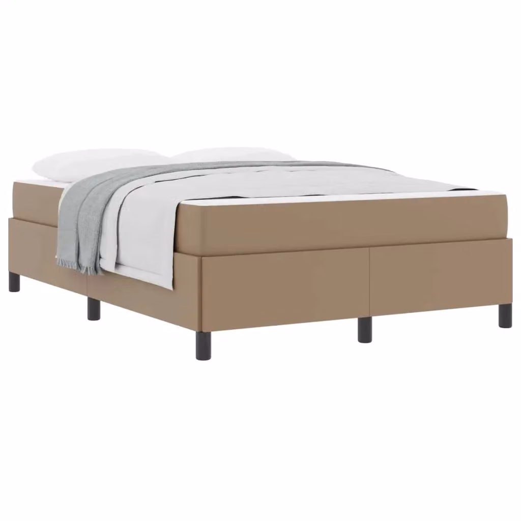 Letto matrimoniale moderno vidaXL in tessuto beige con struttura in legno e doghe fisse L: 140 cm, P: 190 cm, H: 280 cm – 2