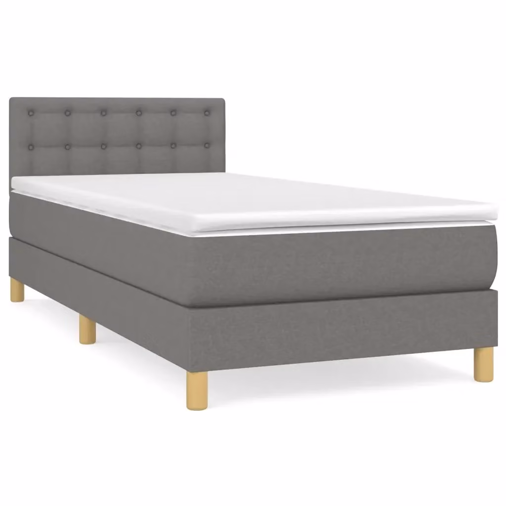 Letto Ibrido con Giroletto a Molle e Materasso vidaXL Grigio e Bianco L/P/H: 203 x 80 x 88 cm – 2