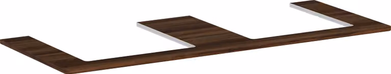 hansgrohe Xelu Q Console avec 2 découpes, 1360x550, pour vasque à poser, polie, 54099630, 54099630