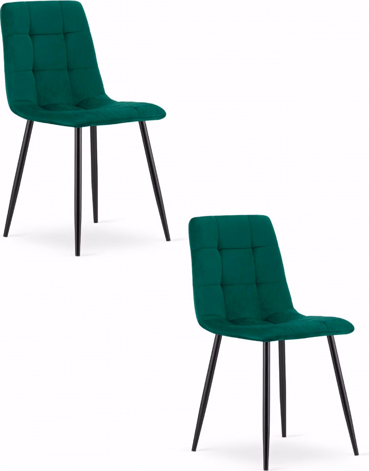 Valora KARA Chair Verde Scuro x2 - Coppia di sedie verde scuro dal fascino accogliente
