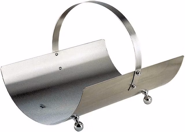 Portalegna Comex in acciaio inox color argento L: 50 cm, P: 36 cm, H: 40 cm