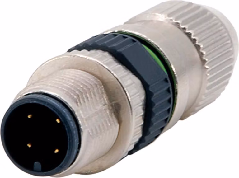 Connettore sensore HARTING M12 maschio diritto con connessione a taglio (contatti IDC), numero di poli 4, uscita cavo diritta,