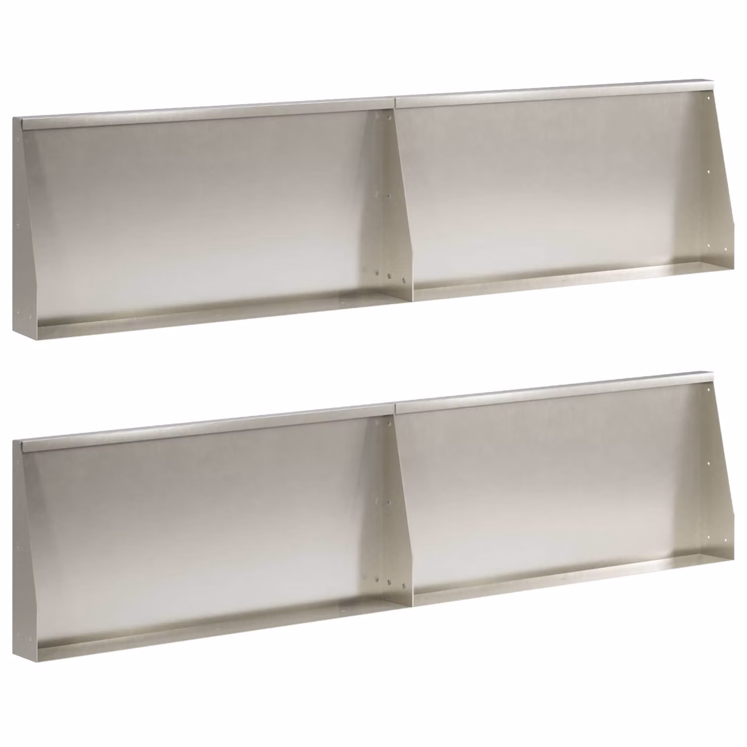 Set di 4 pezzi di aiuole rialzate vidaXL in acciaio inox argento L: 80 cm, H: 50 cm, P: 12 cm