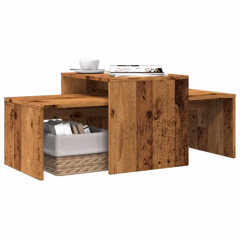 vidaXL Tavolino da Salotto in Legno Rustico Marrone L: 100 cm, P: 48 cm, H: 40 cm