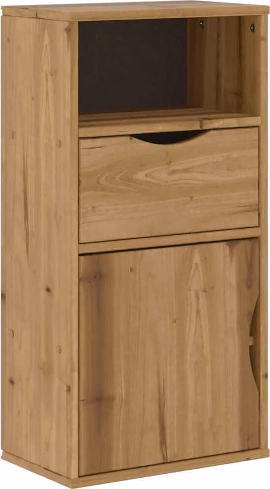Armadietto Laterale con Cassetto ODDA 40x24x79 cm Legno di Pino